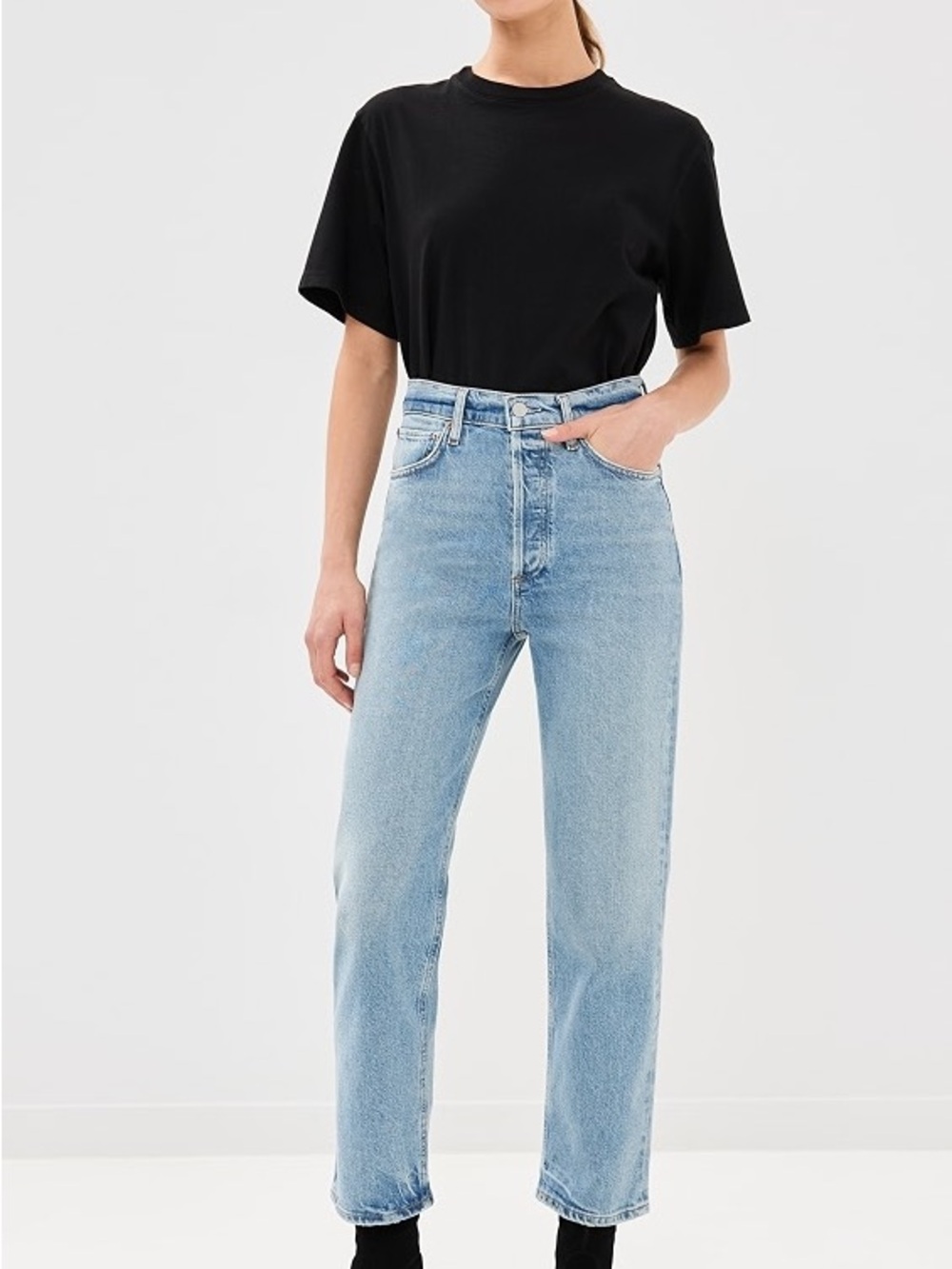 Agolde 90s Pinch Waist Crop - Ripple Size 28